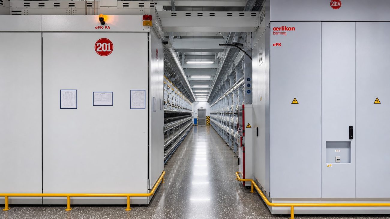 Barmag eFK texturing machines in KIMSEY's factory