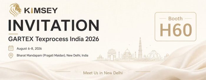 KIMSEY invitation to GARTEX Texprocess India in New Delhi, August 6-8, 2026, booth H60