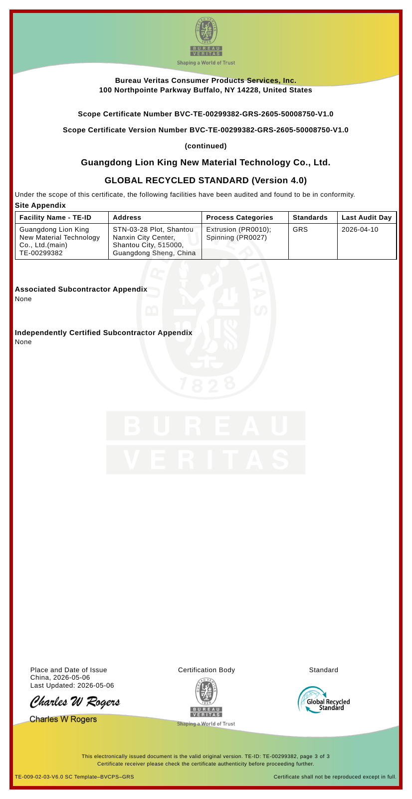 GRS site appendix, page 3 of 3